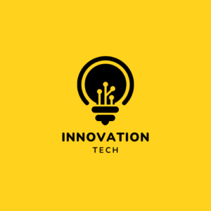 Black Minimalist Technology Light Bulb Logo (2)